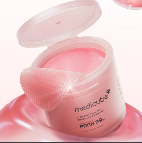 PDRN PINK COLLAGEN TONING GEL TONER PAD 70u-MEDICUBE